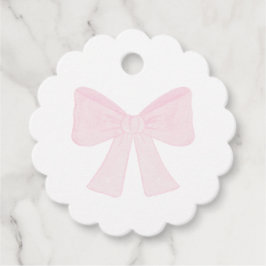 Preppy Rosa Bow GrandMillennium First Birthday Gåvor Etiketter