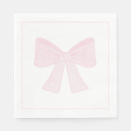 Preppy Rosa Bow GrandMillennium First Birthday Pappersservett