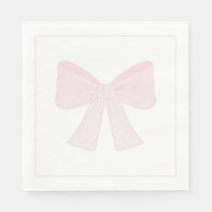 Preppy Rosa Bow GrandMillennium First Birthday Pappersservett