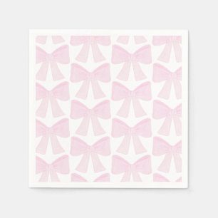 Preppy Rosa Bow GrandMillennium First Birthday Pappersservett