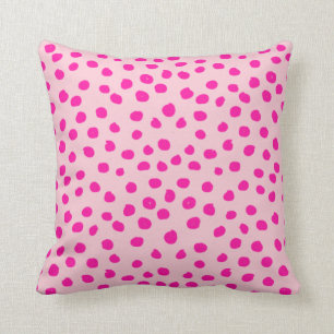 Preppy Rosa Dots Modern Animal Print Spots Kudde