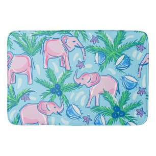 Preppy Rosa Elephant Badrumsmatta