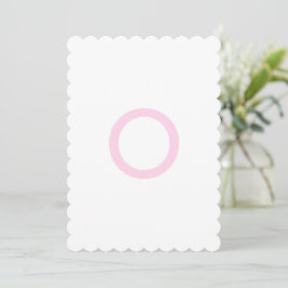 Preppy Rosa Ginger Krukmonogram Första Bandet Inbjudningar