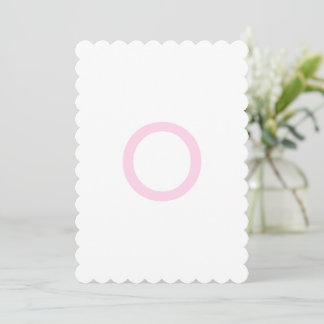 Preppy Rosa Ginger Krukmonogram Första Bandet Inbjudningar