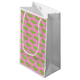 Preppy Rosa Gingham Grönt Alligator Southern Rolig