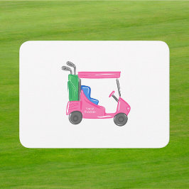 Preppy Rosa Golf Cart Anpassningsbar Anteckningskort