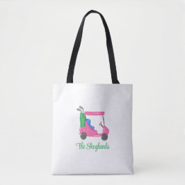 Preppy Rosa Golf Cart Personlig Tygkasse