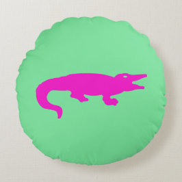 Preppy Rosa Krokodil Kudde