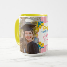 Preppy Rosa Lemonad Examen Anpassad Foto Klass Mugg
