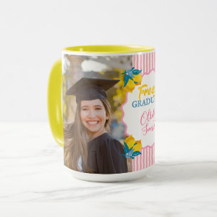 Preppy Rosa Lemonad Examen Anpassad Foto Klass Mugg