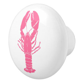 Preppy Rosa Lobster på White Knopp