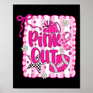 Preppy Rosa Out Footette Breast Cancer Awar Poster