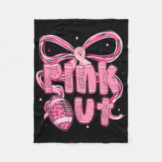 Preppy Rosa Out Tackle Footll Breast Cancer Awaren Fleecefilt