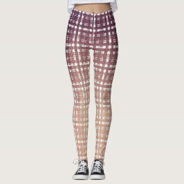 Preppy rosa plädmode leggings