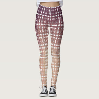 Preppy rosa plädmode leggings