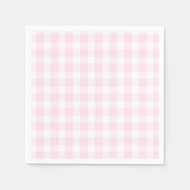 Preppy Rosa Pput Rosa Birthday Napkins Pappersservett (Framsidan)