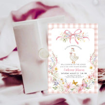 Preppy Rosa Rutiga Dumma Gås Bebisens Första Dag