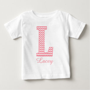 Preppy rosa sparrebrev L Monogram för klassiker Tee Shirt