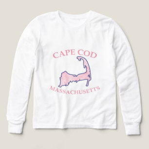 Preppy Rosa Stripe Cape Cod Silhouette Boy's T Shirt