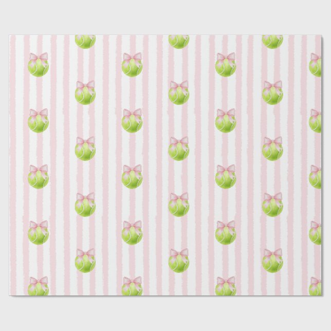 Preppy Rosa Tennisboll Presentpapper (Platt)
