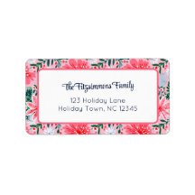 Preppy Rosa Tropisk Jul Floral 