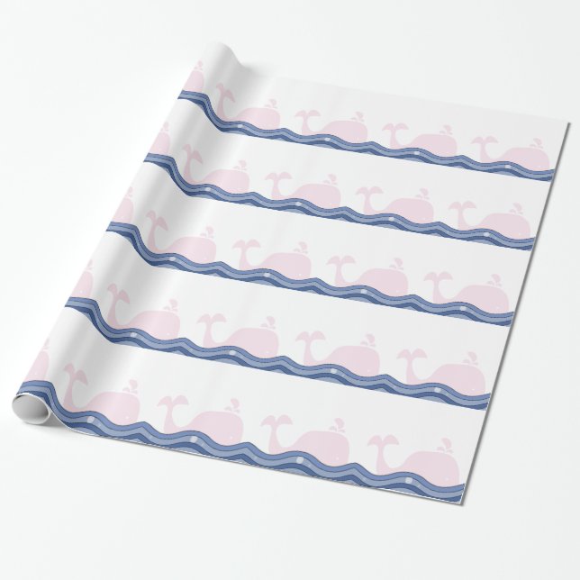 Preppy Rosa Val Presentpapper (Utrullad)