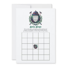 Preppy-rutig monogram baby shower-bingospel