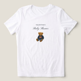 Preppy Rutig Teddybjörn Bebis Bada T-Shirt