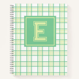 Preppy-rutig universitetsmonogram grön lime