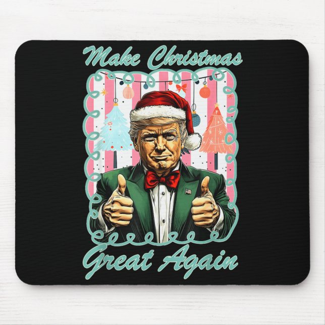 Preppy Santa Trump 2025 Men Xmas Make Christmas Gr Musmatta (Framsidan)