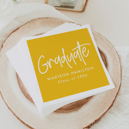 Preppy Script Gult Studenten Pappersservett