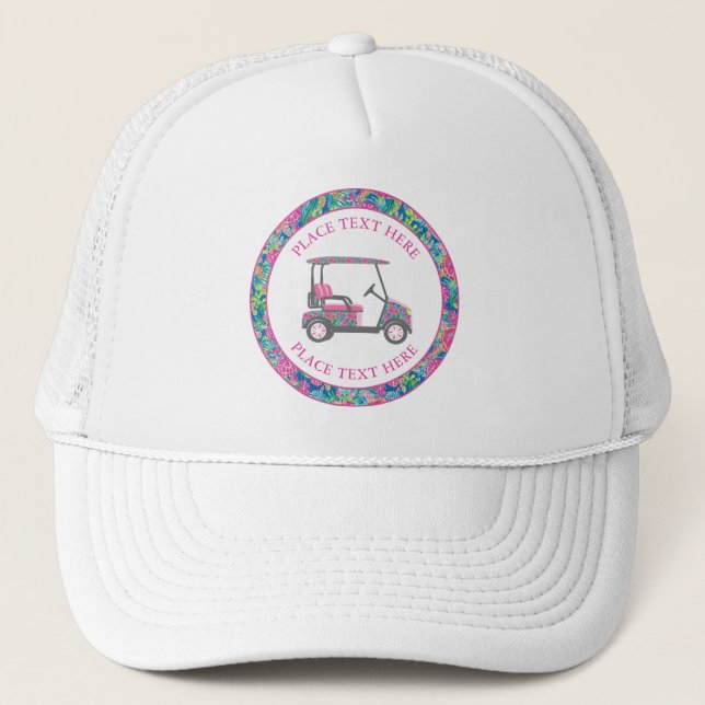 Preppy Sea Turtles Golf Cart Keps (Framsida)