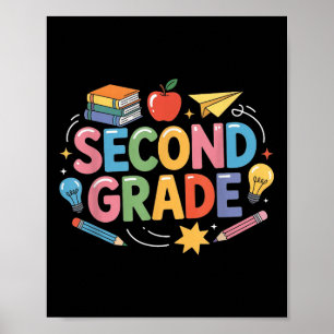 Preppy Second Klass Back to school 2:a Klass Teach Poster