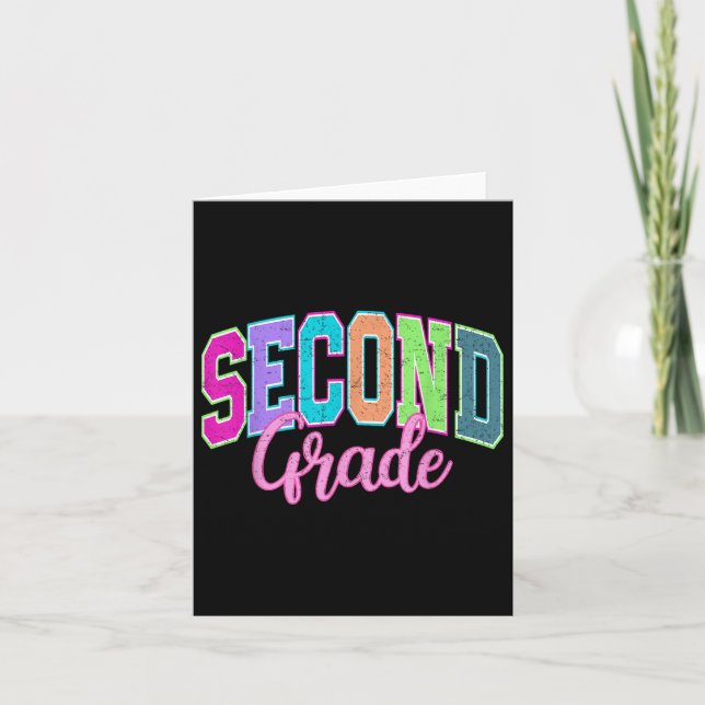 Preppy Second Klass Back to school Boy Kid Te Kort (Framsida)