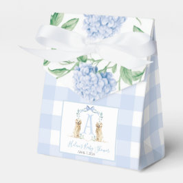 Preppy Southern Blue Boy Hund Baby Shower Presentaskar