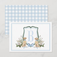 Preppy Southern Blue Boy Hund Baby Shower