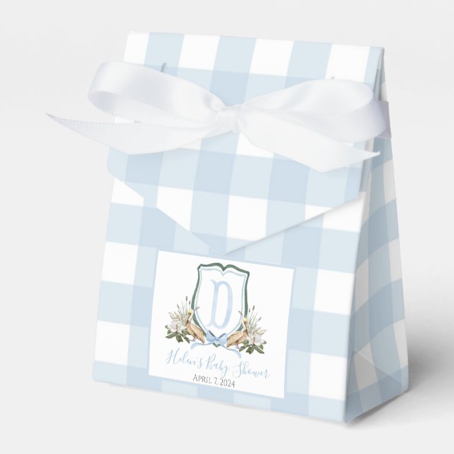 Preppy Southern Blue Boy Pelican Baby Shower Presentaskar (Framsidan Sidan)