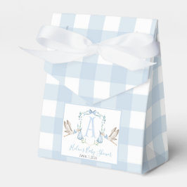 Preppy Southern Blue Boy Stork Baby Shower Presentaskar