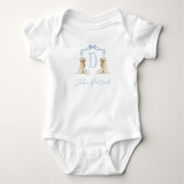 Preppy Southern Blue Hund Boy Baby Shower Baby T Shirt