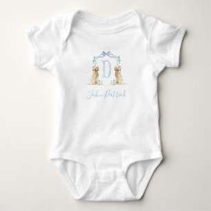 Preppy Southern Blue Hund Boy Baby Shower Baby T Shirt