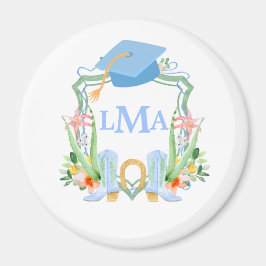 Preppy Southern Cowgirl Monogramm Examen Magnet