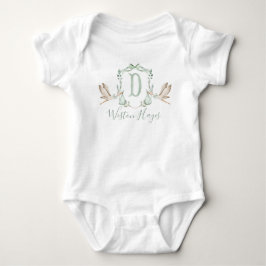 Preppy Southern Green Stork Pojke Baby Shower T Shirt
