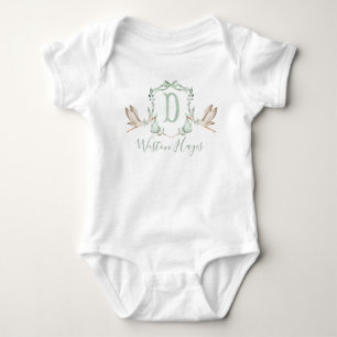 Preppy Southern Green Stork Pojke Baby Shower T Shirt