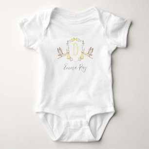 Preppy Southern Gult Stork Girl Baby Shower T Shirt
