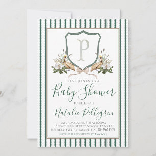 Preppy Southern Pelican Boy Shower Inbjudningar