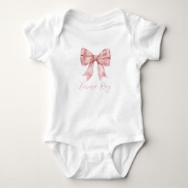 Preppy Southern Rosa Bow Girl Baby Shower T Shirt