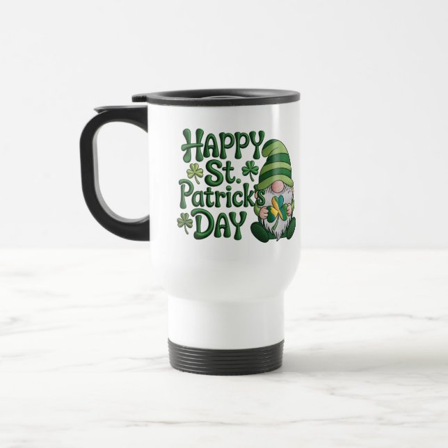 Preppy St. Patrick's Kärlek | Söt Grön Lycka Resemugg (Vänster)