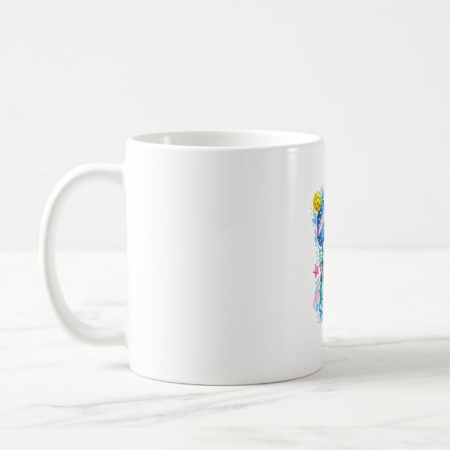 Preppy Staty Liberty  Bubble Gum Pickleball Kaffemugg (Vänster)
