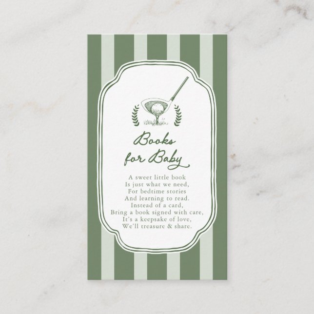 Preppy Stripe New to the Club Books for Baby Tilläggskort (Framsida)