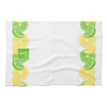 Preppy Summer Citrus Lemon Lime Slice Border